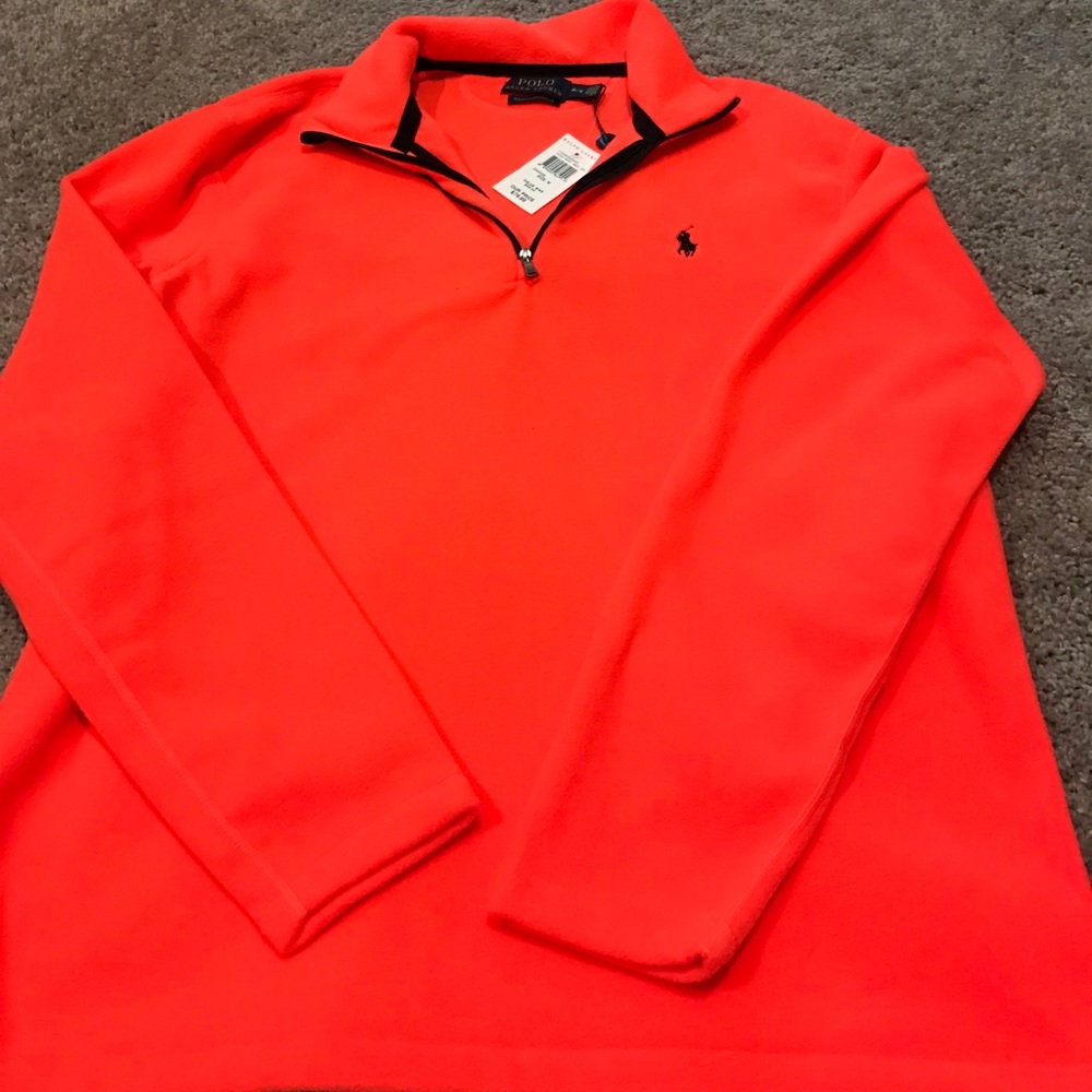 Women’s Neon Polo Pullover